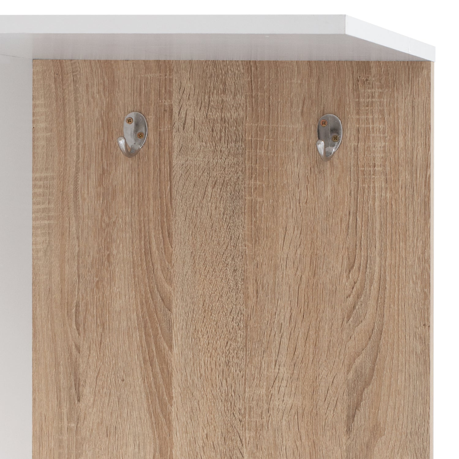 ENTRANCE FURNITURE WITH SHELVES AND MIRROR HM2265 WHITE-SONAMA 125,5x37,5x166,5cm