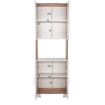 KITCHEN FURNITURE/CABINET RAD HM18196.04 MELAMINE IN NATURAL COLOR-WHITE 55,5x32x165Hcm.