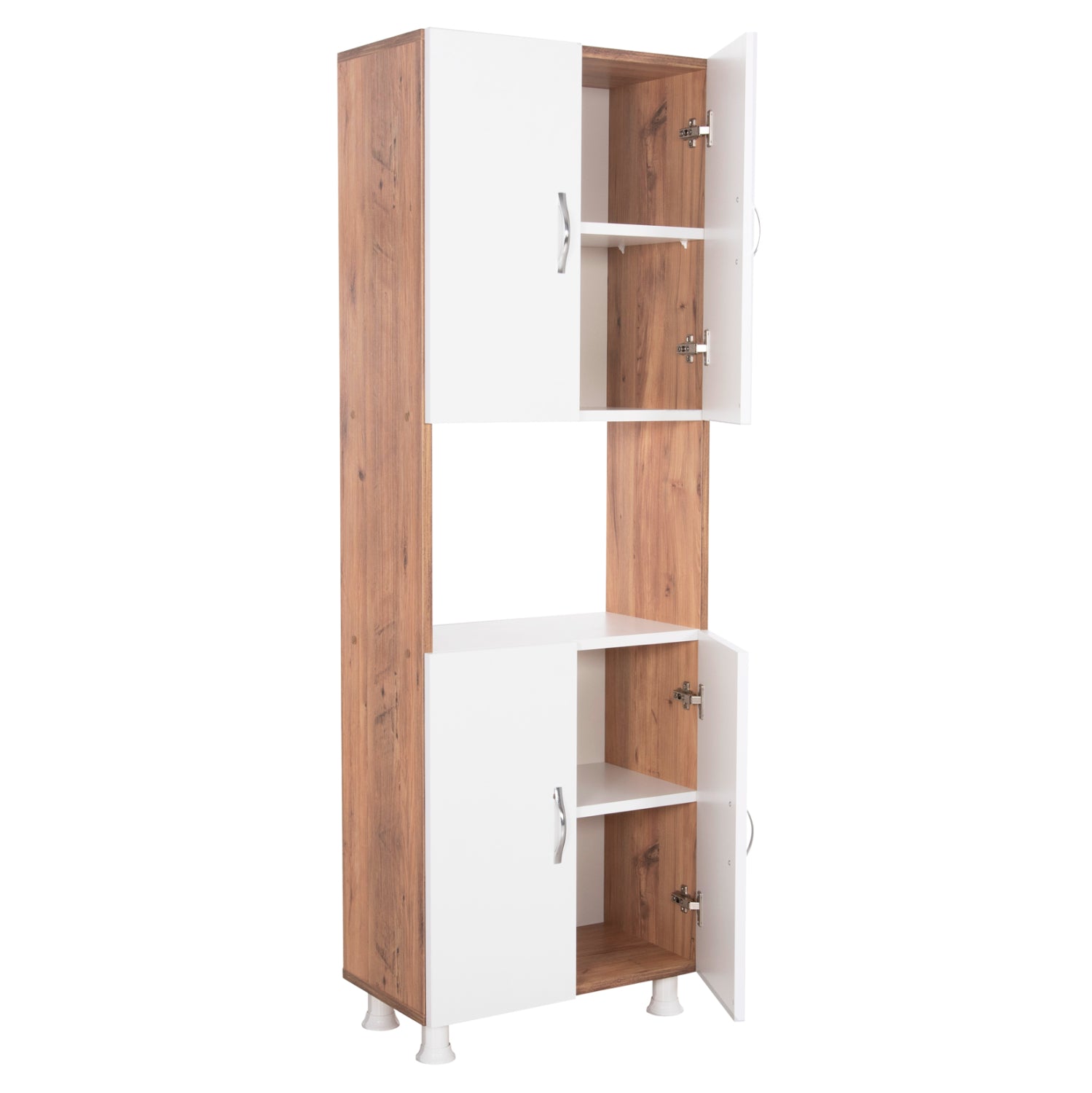 KITCHEN FURNITURE/CABINET RAD HM18196.04 MELAMINE IN NATURAL COLOR-WHITE 55,5x32x165Hcm.