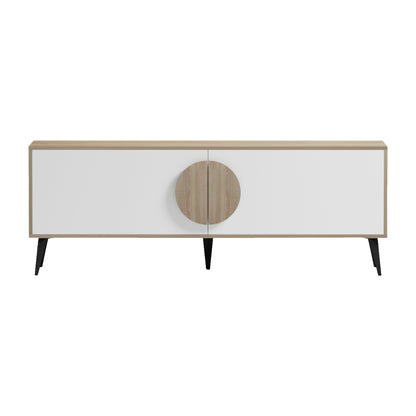 TV FURNITURE SAVORE HM18369.11 MELAMINE IN SONAMA/WHITE 140Χ35.5Χ51Hcm.