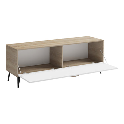 TV FURNITURE SAVORE HM18369.11 MELAMINE IN SONAMA/WHITE 140Χ35.5Χ51Hcm.