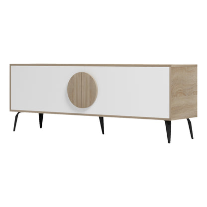 TV FURNITURE SAVORE HM18369.11 MELAMINE IN SONAMA/WHITE 140Χ35.5Χ51Hcm.