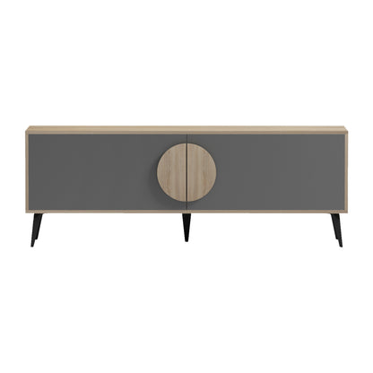 TV FURNITURE SAVORE HM18369.13 MELAMINE IN SONAMA/GREY 140Χ35.5Χ51Hcm.