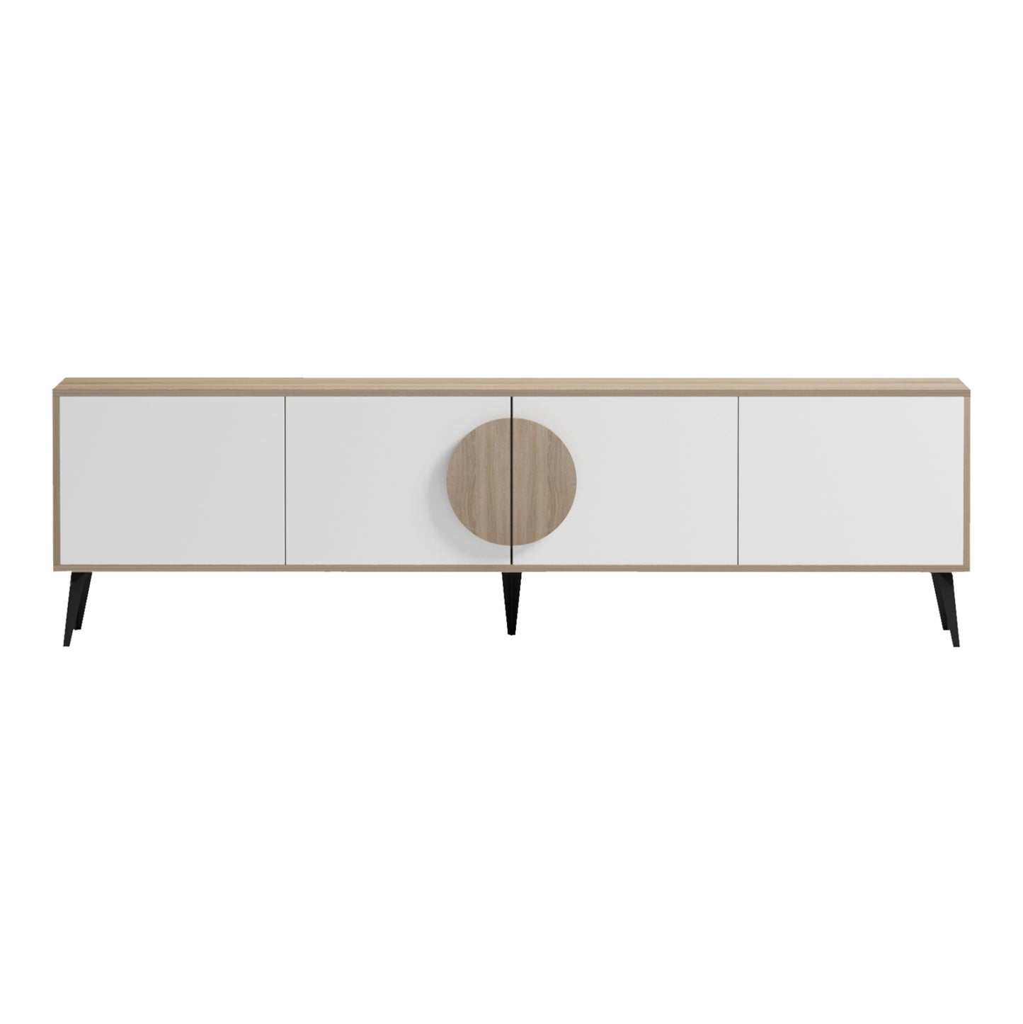 TV FURNITURE SAVORE HM18370.11 MELAMINE SONAMA-WHITE 180Χ35.5Χ51Hcm.