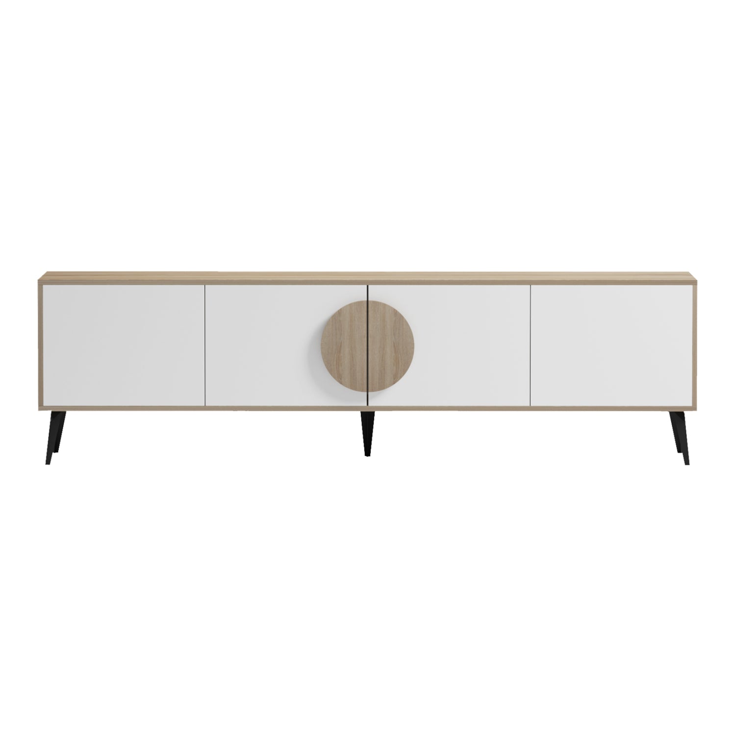 TV FURNITURE SAVORE HM18370.11 MELAMINE SONAMA-WHITE 180Χ35.5Χ51Hcm.