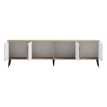 TV FURNITURE SAVORE HM18370.11 MELAMINE SONAMA-WHITE 180Χ35.5Χ51Hcm.