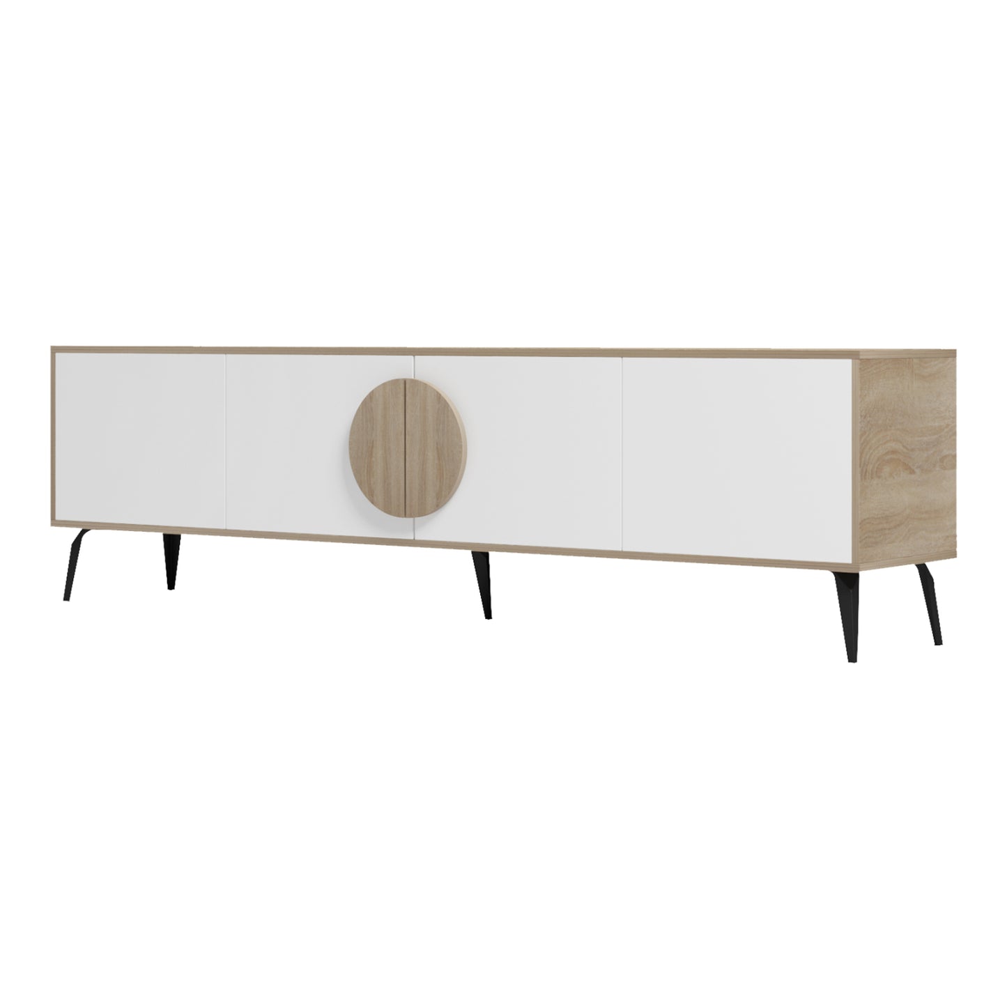 TV FURNITURE SAVORE HM18370.11 MELAMINE SONAMA-WHITE 180Χ35.5Χ51Hcm.