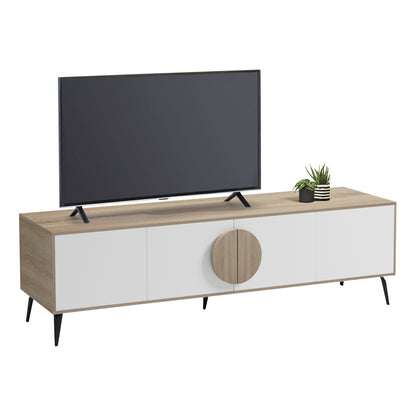 TV FURNITURE SAVORE HM18370.11 MELAMINE SONAMA-WHITE 180Χ35.5Χ51Hcm.