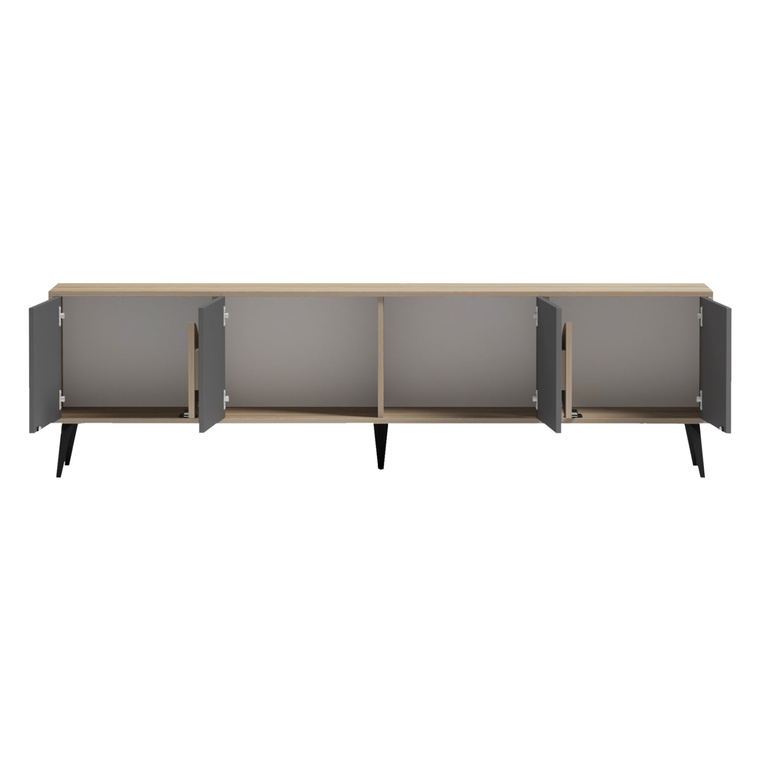 TV FURNITURE SAVORE HM18370.13 MELAMINE SONAMA-GREY 180Χ35.5Χ51Hcm.