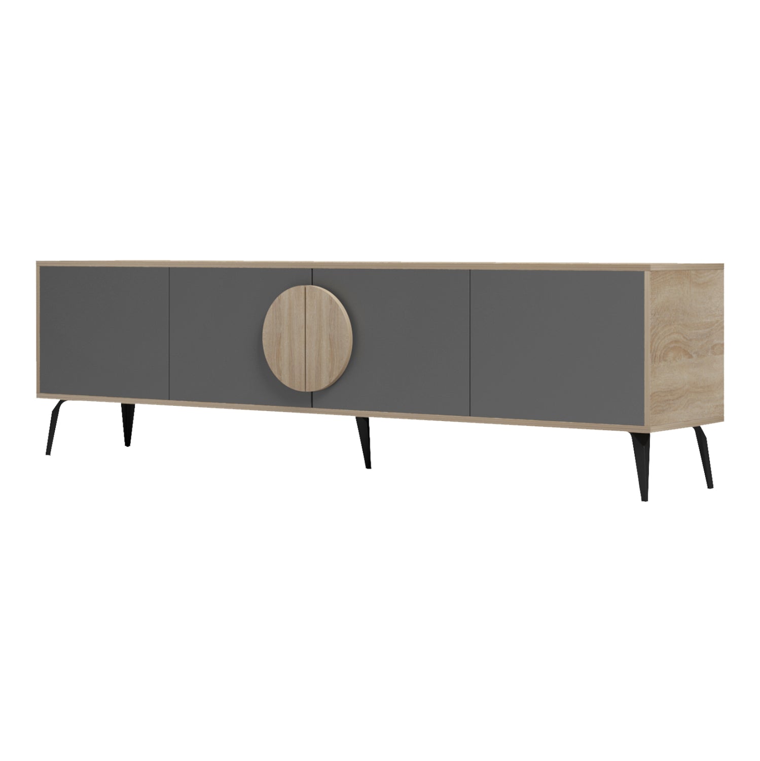 TV FURNITURE SAVORE HM18370.13 MELAMINE SONAMA-GREY 180Χ35.5Χ51Hcm.