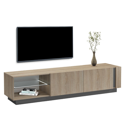 TV FURNITURE NOURISHE HM18373.13 MELAMINE SONAMA-GREY 214Χ35Χ45Hcm.
