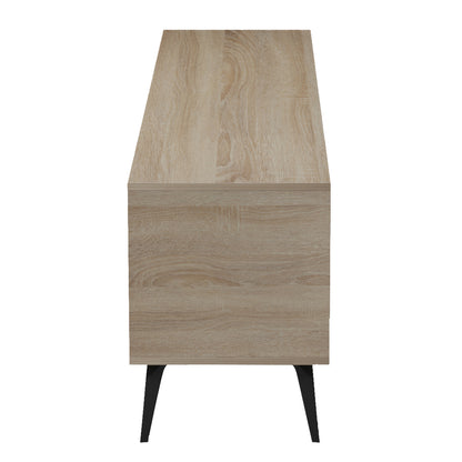 TV FURNITURE CATERRA HM18374.11 MELAMINE SONAMA/WHITE 180Χ35.5Χ48Hcm.