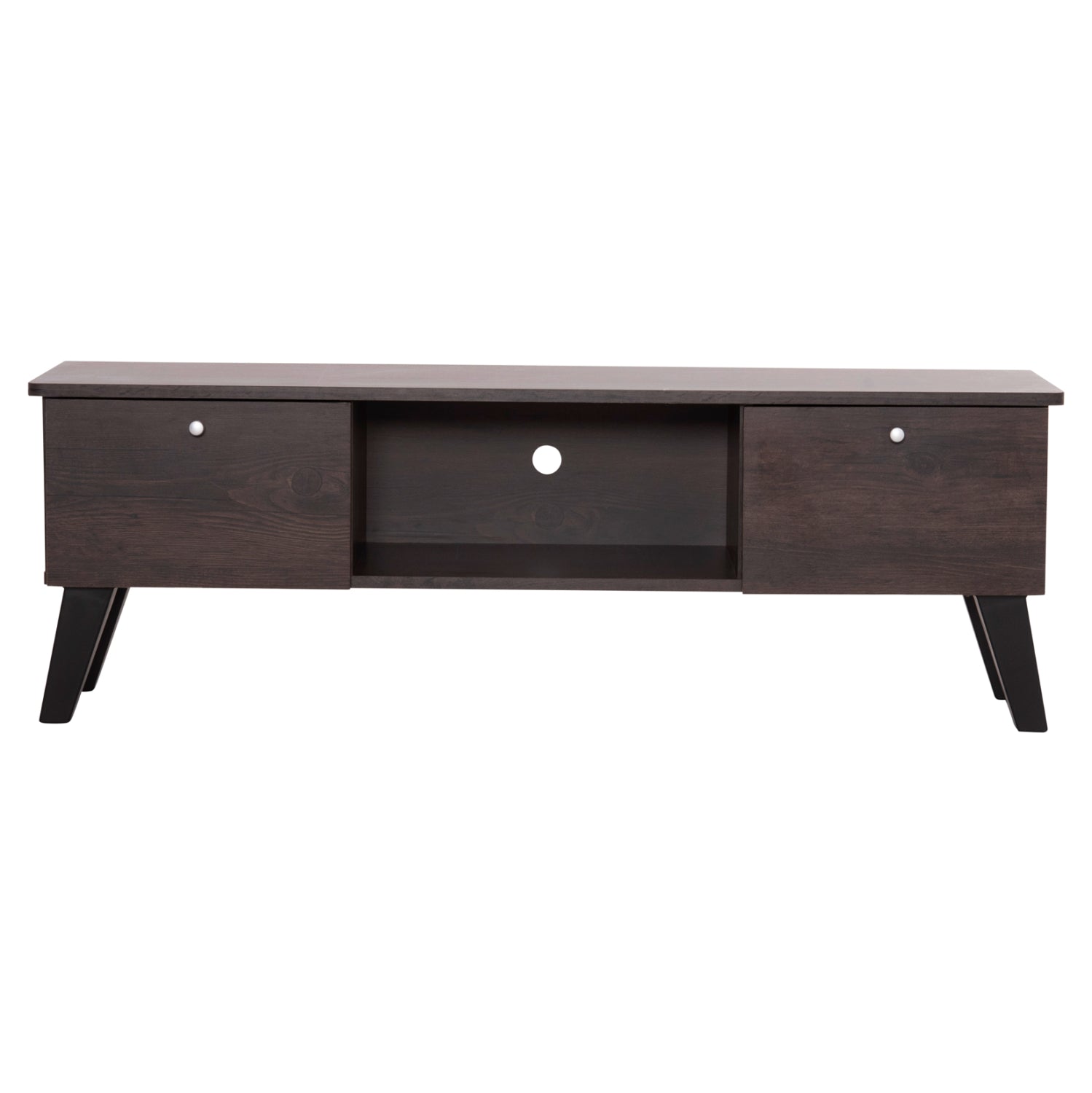 TV FURNITURE IREN HM2481.02 MELAMINE IN WALNUT-BLACK 120x32,5-34x41Hcm.