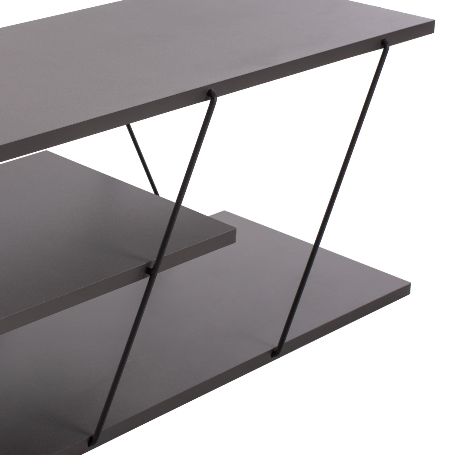 TV STAND TARS HM8922.20 MELAMINE GREY 120x32x33Hcm.