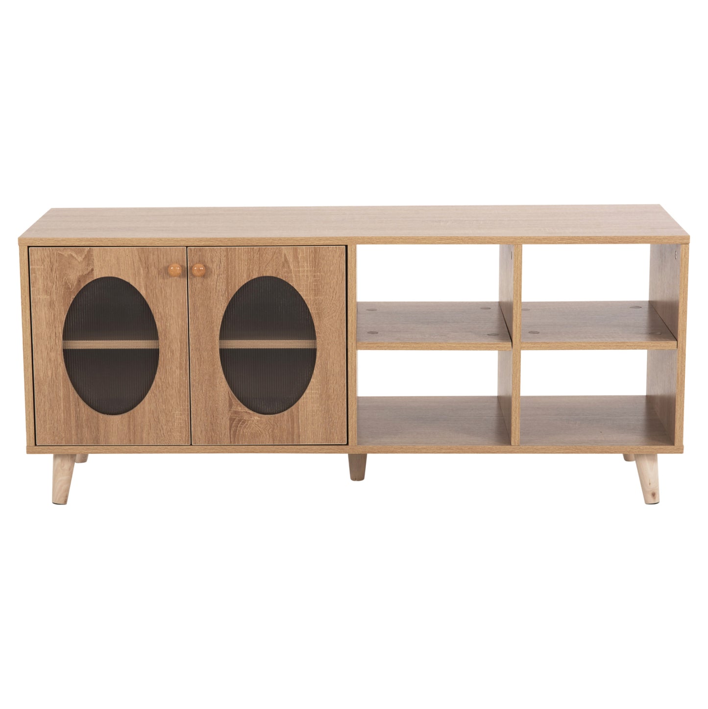 TV CABINET RILLION HM9879 MELAMINE IN SONAMA COLOR 120x40x51Hcm.
