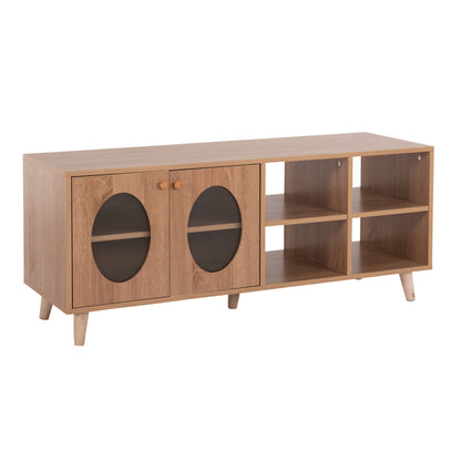 TV CABINET RILLION HM9879 MELAMINE IN SONAMA COLOR 120x40x51Hcm.
