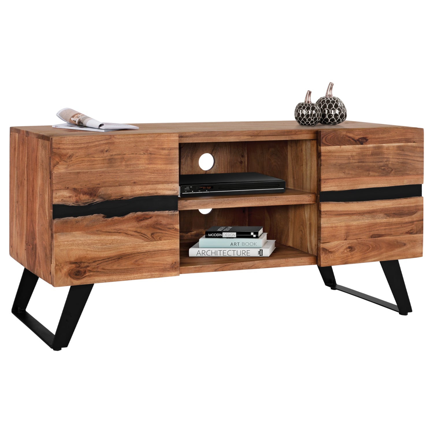 TV Furniture HM8174.11 Alicia Solid acacia wood Natural 160x43x66 cm.