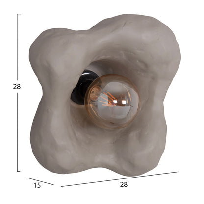 WALL SCONCE LUXON HM4701.03M FIBER CEMENT IN GREY 28x15x28Hcm.