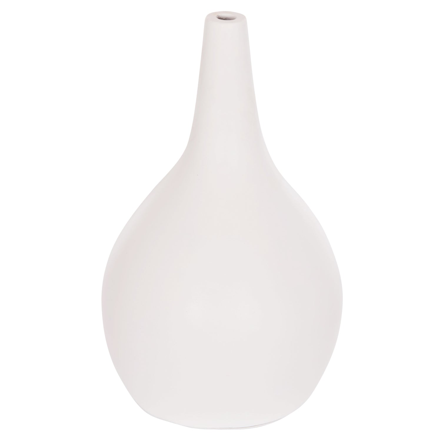 TABLE DECORATIVE VASE DENI HM4663.02L FIBER CEMENT IN WHITE--Φ26x39Hcm