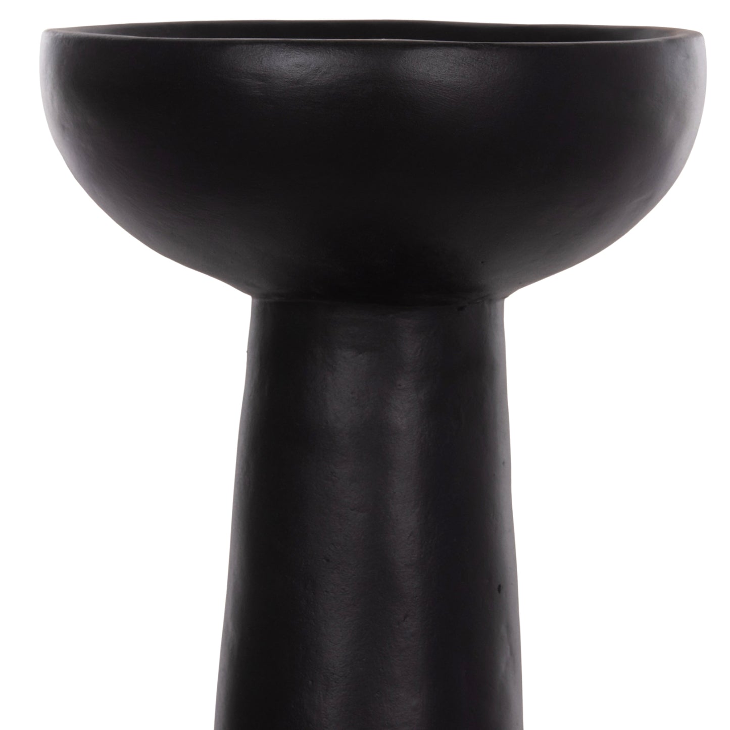 TABLE DECORATIVE VASE LEKKAN HM4664.01L TERRACOTA IN BLACK--Φ18x38Hcm.