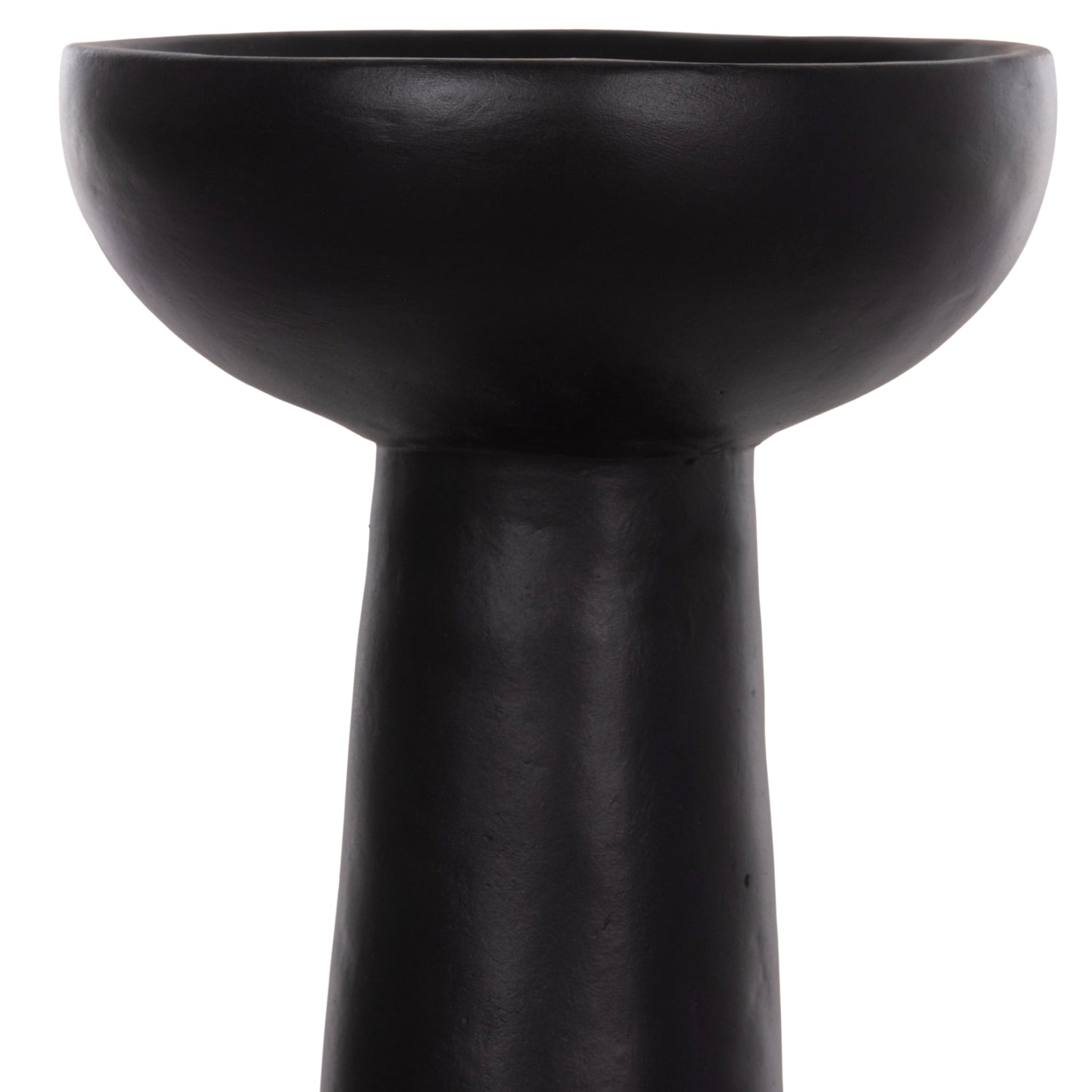 TABLE DECORATIVE VASE LEKKAN HM4664.01L TERRACOTA IN BLACK--Φ18x38Hcm.