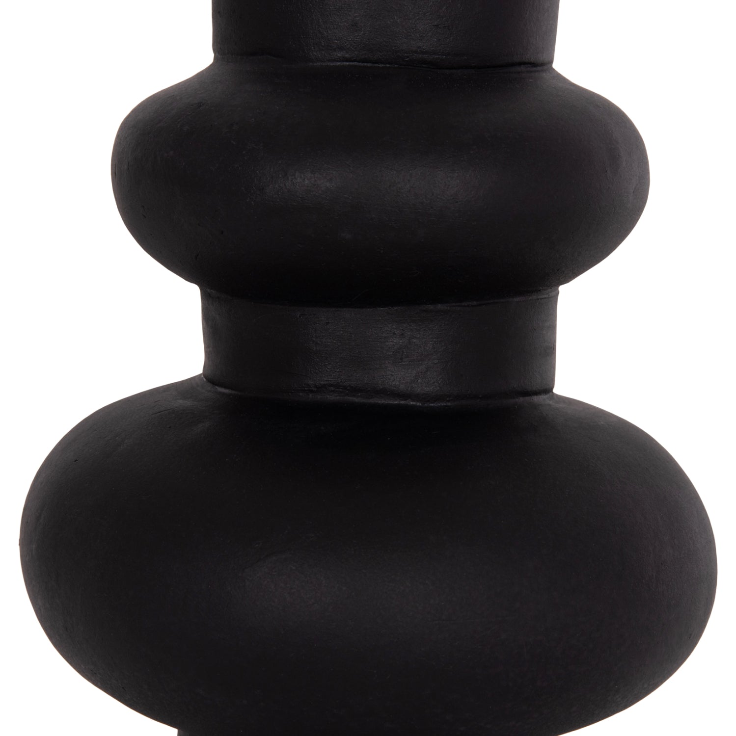 TABLE DECORATIVE VASE LEMA HM4664.01M TERRACOTA IN BLACK--Φ22x29Hcm.