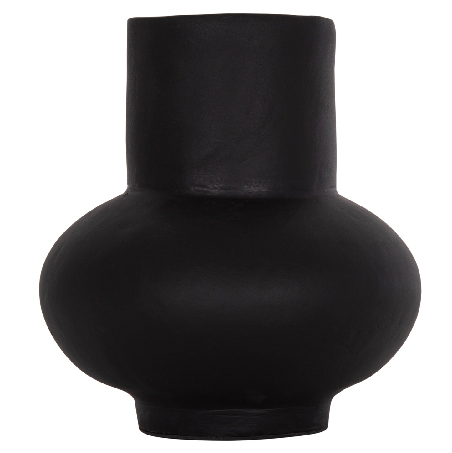 TABLE DECORATIVE VASE LEMA HM4664.01S TERRACOTA IN BLACK--Φ22x22Hcm.