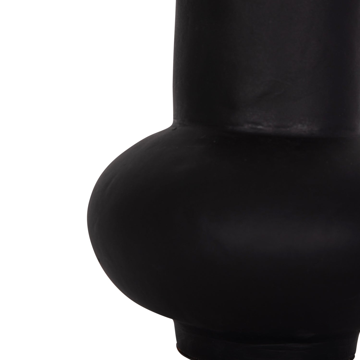 TABLE DECORATIVE VASE LEMA HM4664.01S TERRACOTA IN BLACK--Φ22x22Hcm.