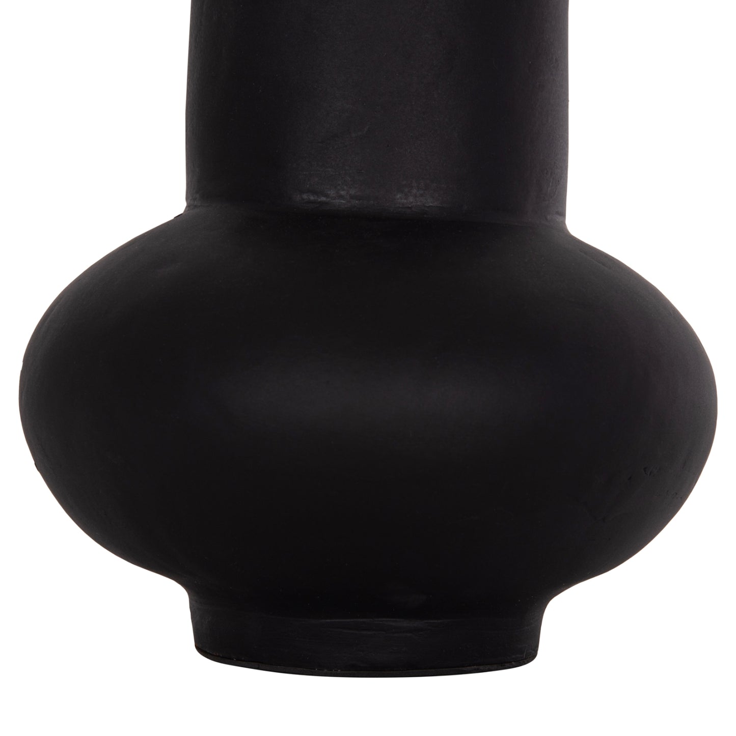 TABLE DECORATIVE VASE LEMA HM4664.01S TERRACOTA IN BLACK--Φ22x22Hcm.
