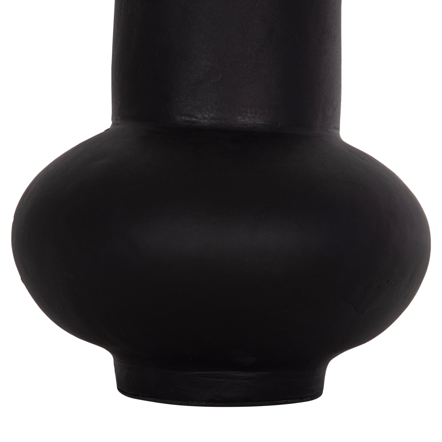 TABLE DECORATIVE VASE LEMA HM4664.01S TERRACOTA IN BLACK--Φ22x22Hcm.