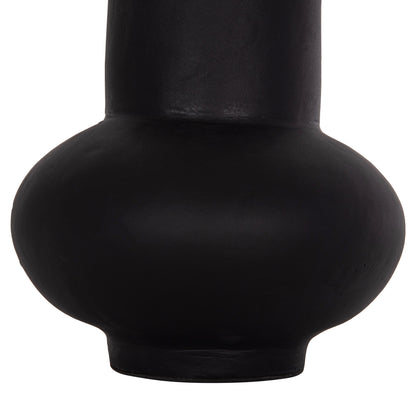 TABLE DECORATIVE VASE LEMA HM4664.01S TERRACOTA IN BLACK--Φ22x22Hcm.