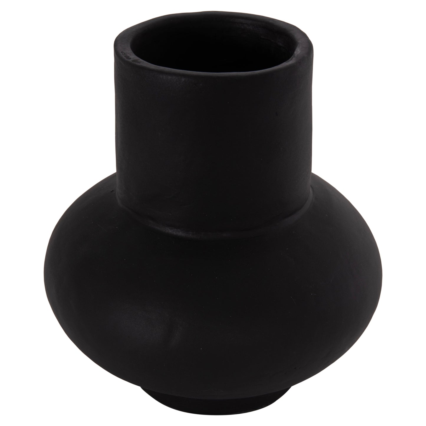 TABLE DECORATIVE VASE LEMA HM4664.01S TERRACOTA IN BLACK--Φ22x22Hcm.