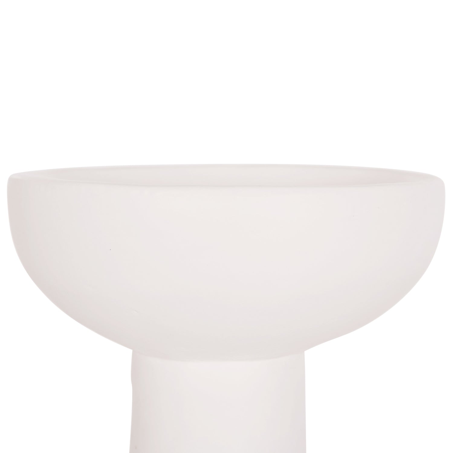 TABLE DECORATIVE VASE LEKKAN HM4664.02L TERRACOTA IN WHITE--Φ18x38Hcm.