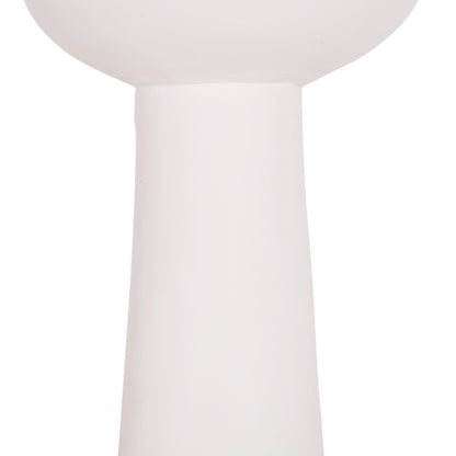 TABLE DECORATIVE VASE LEKKAN HM4664.02L TERRACOTA IN WHITE--Φ18x38Hcm.