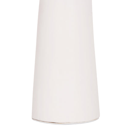 TABLE DECORATIVE VASE LEKKAN HM4664.02L TERRACOTA IN WHITE--Φ18x38Hcm.