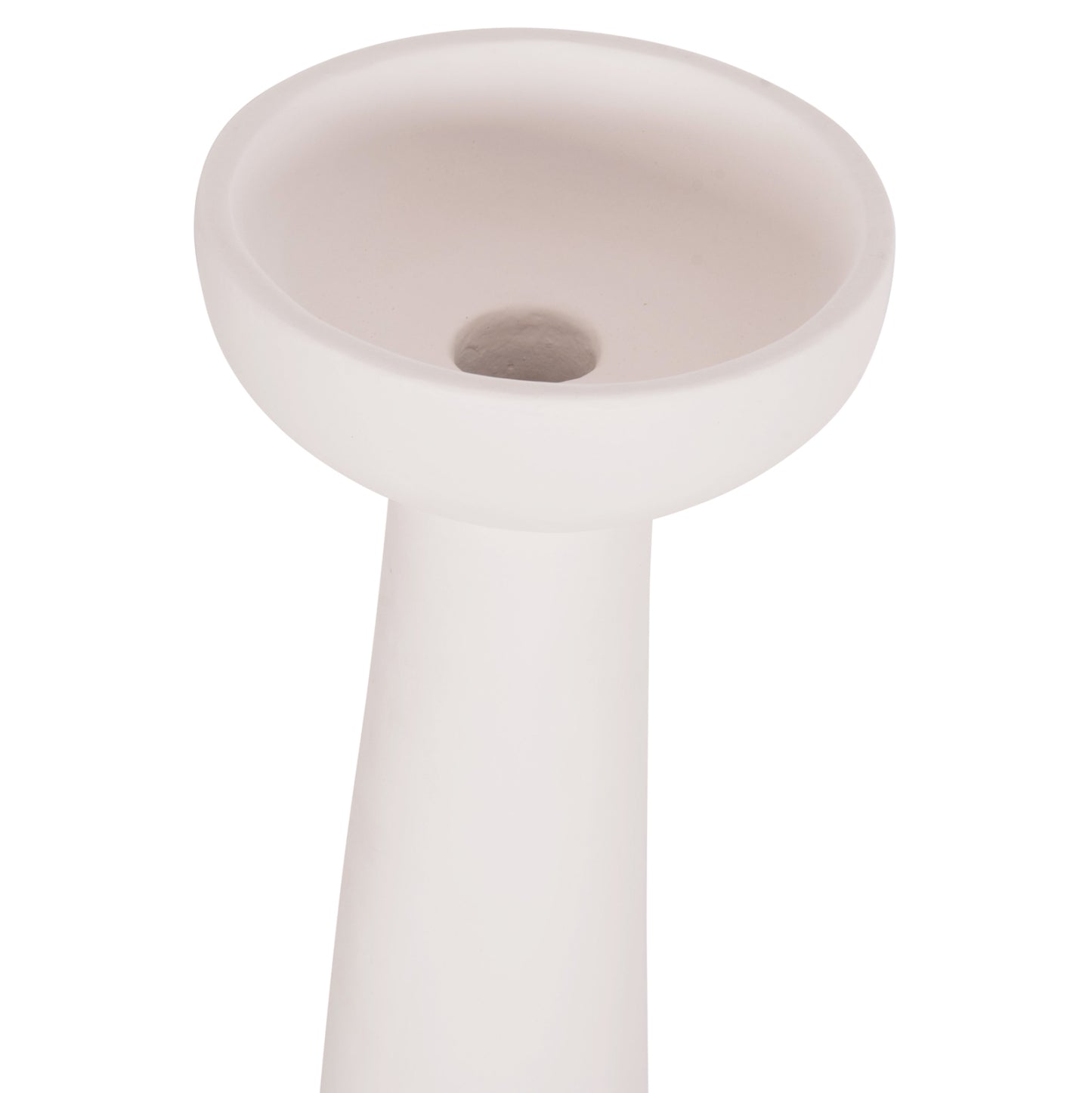 TABLE DECORATIVE VASE LEKKAN HM4664.02L TERRACOTA IN WHITE--Φ18x38Hcm.