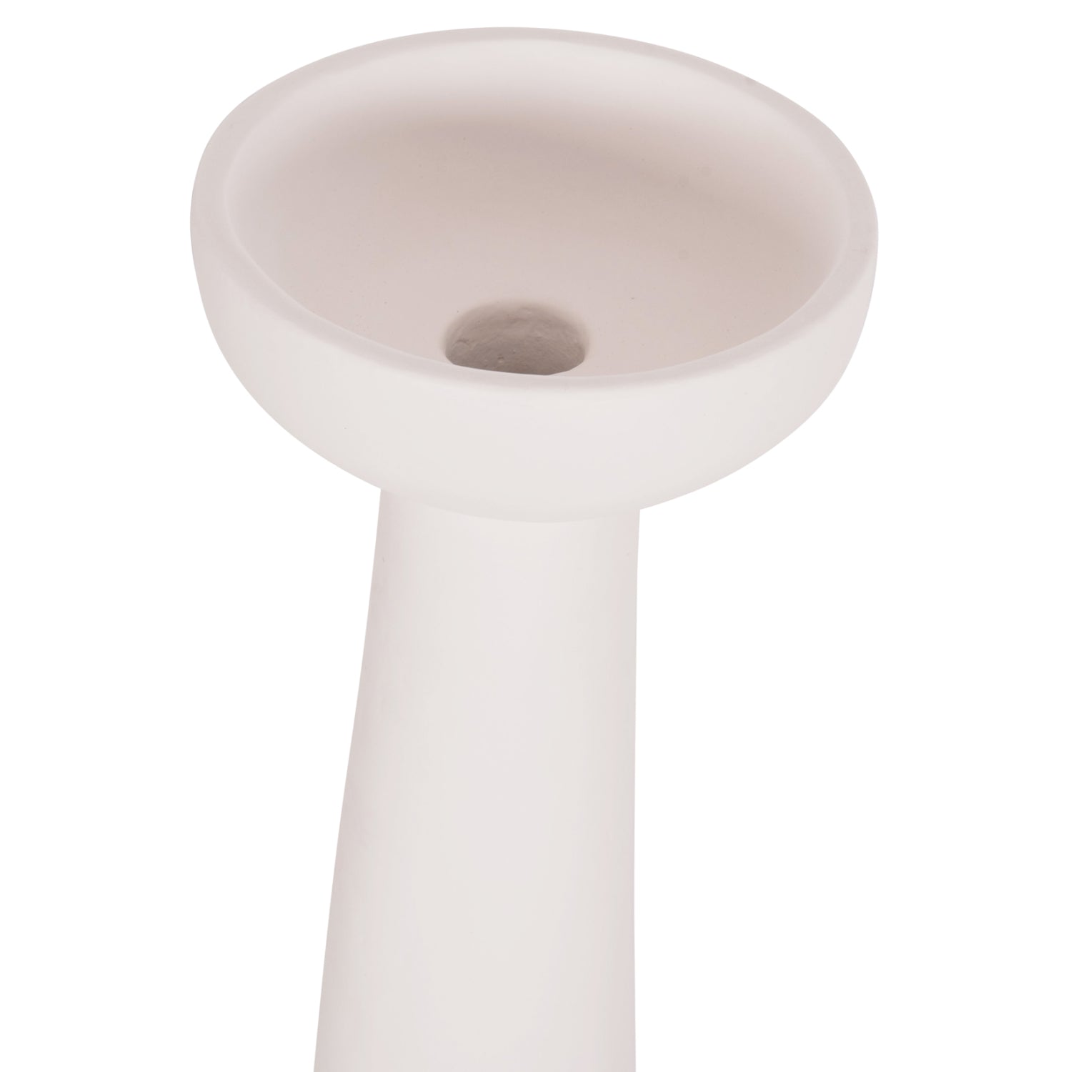 TABLE DECORATIVE VASE LEKKAN HM4664.02L TERRACOTA IN WHITE--Φ18x38Hcm.