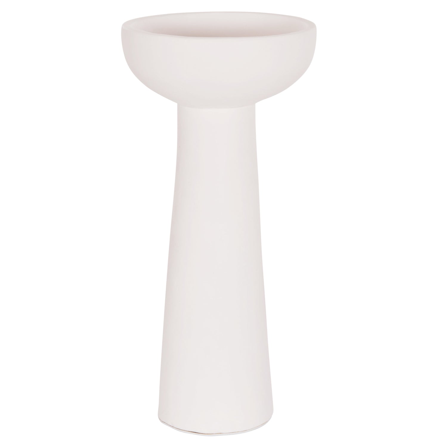 TABLE DECORATIVE VASE LEKKAN HM4664.02L TERRACOTA IN WHITE--Φ18x38Hcm.