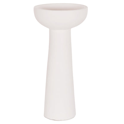 TABLE DECORATIVE VASE LEKKAN HM4664.02L TERRACOTA IN WHITE--Φ18x38Hcm.