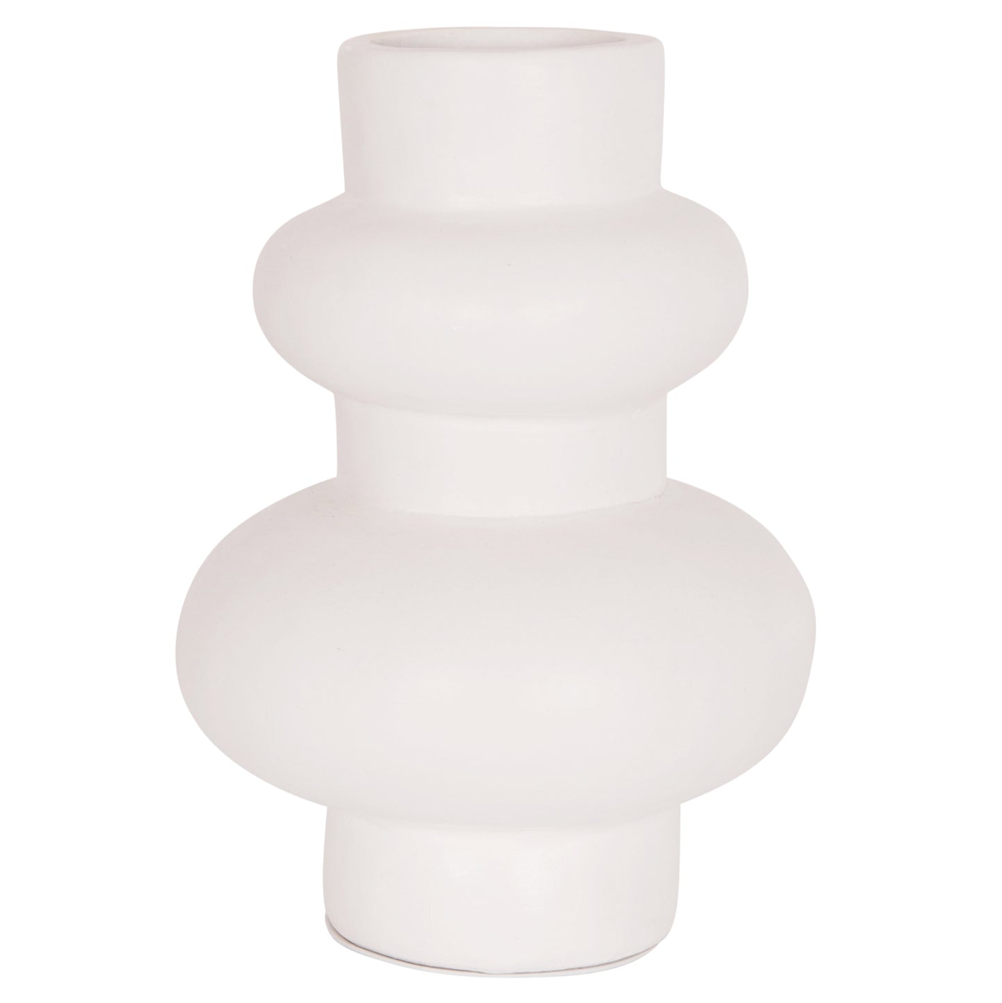 TABLE DECORATIVE VASE LEMA HM4664.02M TERRACOTA IN WHITE--Φ22x29Hcm.