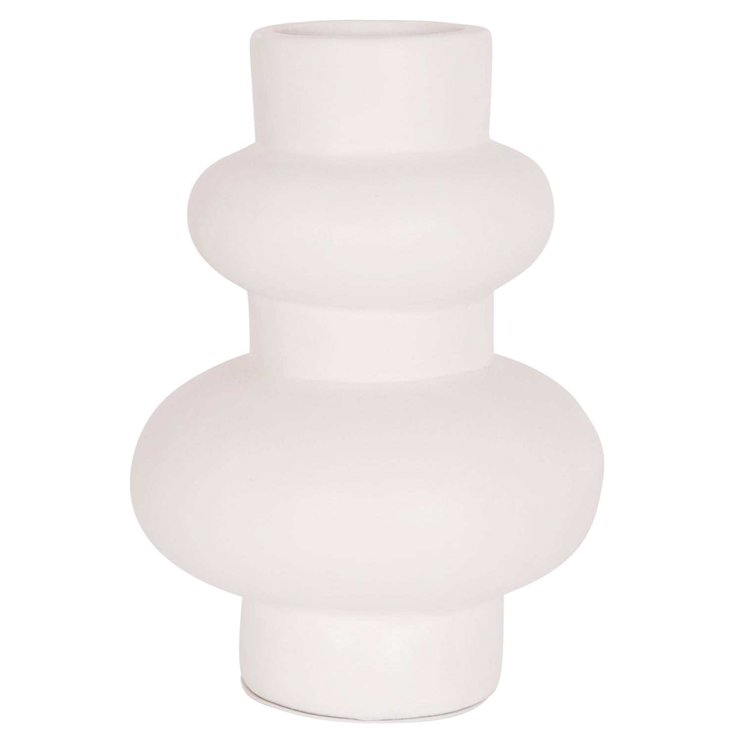 TABLE DECORATIVE VASE LEMA HM4664.02M TERRACOTA IN WHITE--Φ22x29Hcm.