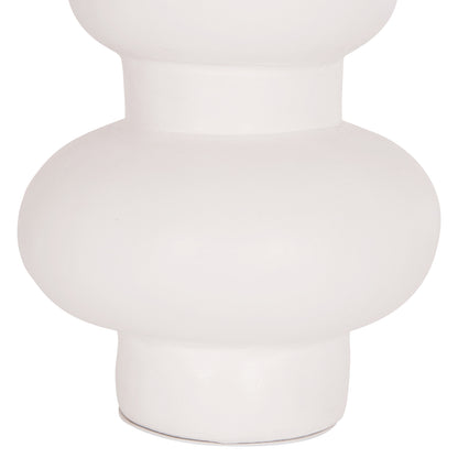 TABLE DECORATIVE VASE LEMA HM4664.02M TERRACOTA IN WHITE--Φ22x29Hcm.