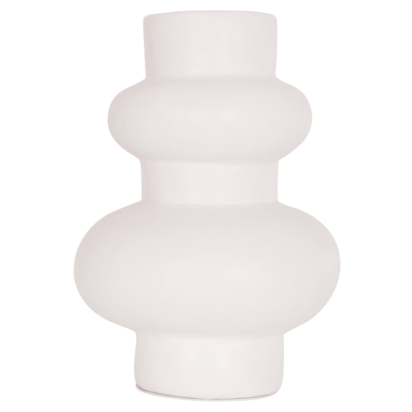 TABLE DECORATIVE VASE LEMA HM4664.02M TERRACOTA IN WHITE--Φ22x29Hcm.