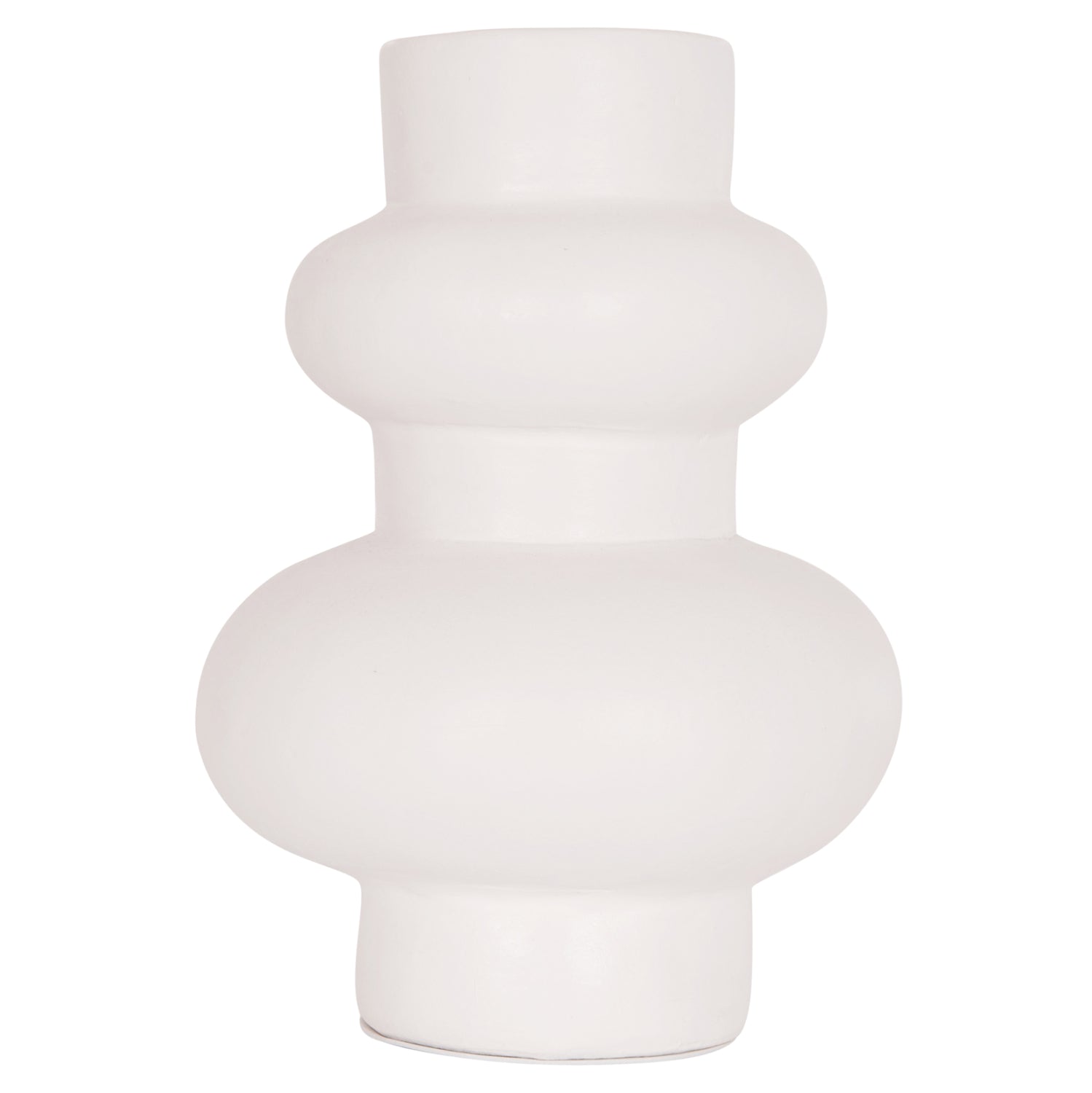TABLE DECORATIVE VASE LEMA HM4664.02M TERRACOTA IN WHITE--Φ22x29Hcm.