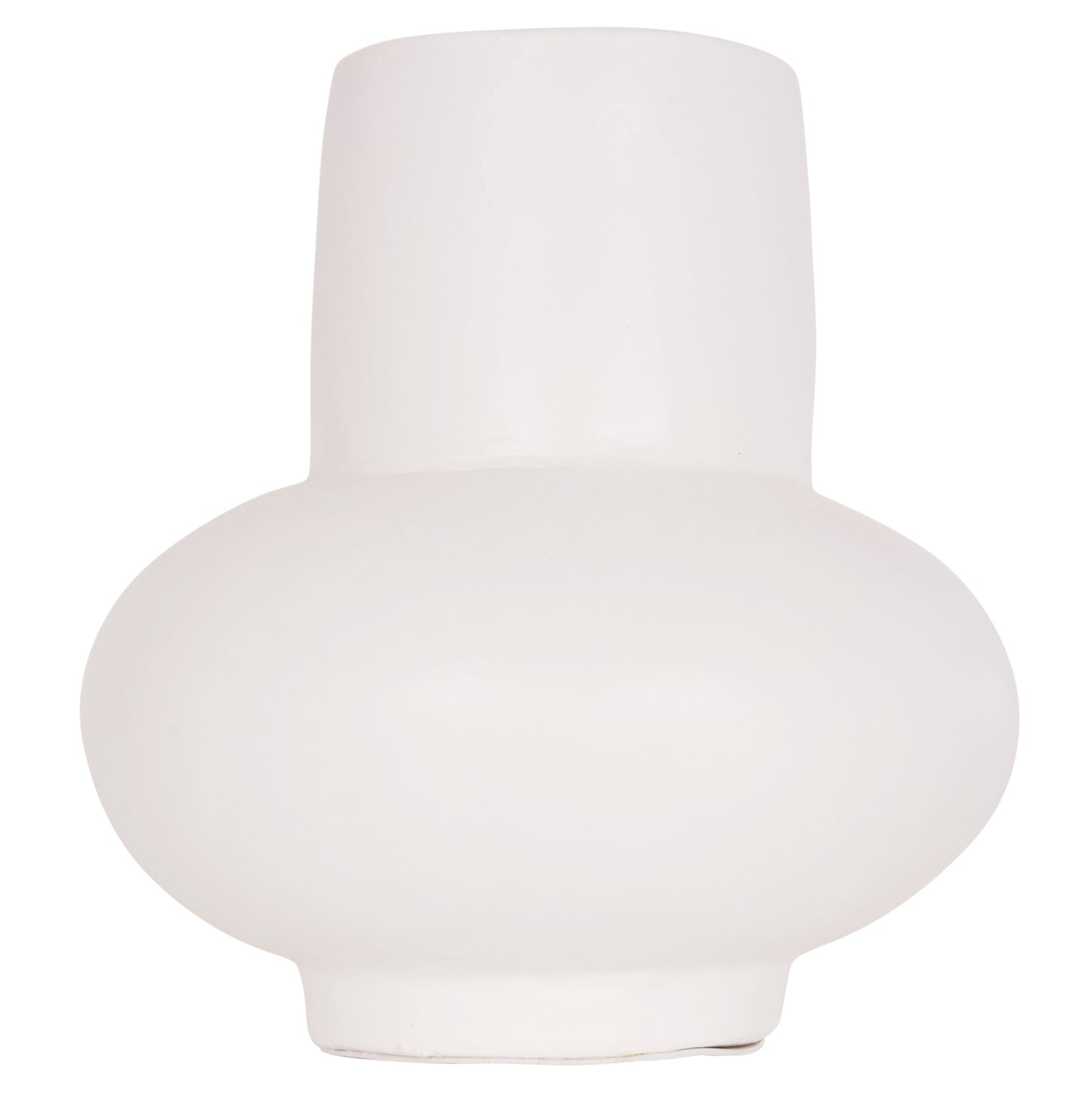 TABLE DECORATIVE VASE LEMA HM4664.02S TERRACOTA IN WHITE--Φ22x22Hcm.