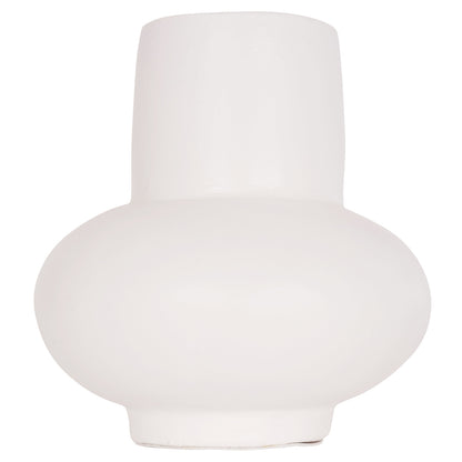 TABLE DECORATIVE VASE LEMA HM4664.02S TERRACOTA IN WHITE--Φ22x22Hcm.