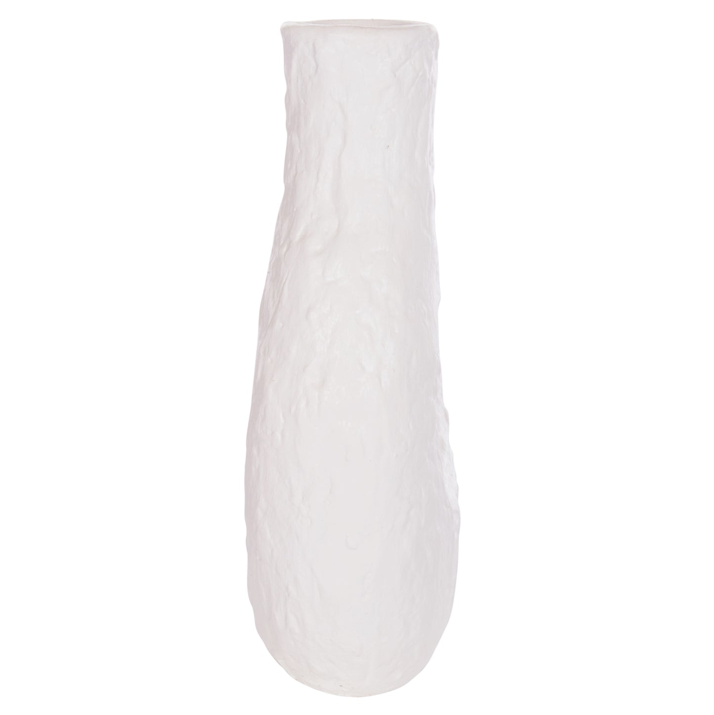 DECORATIVE TABLE VASE NAMENTIS HM4665.02L TERRACOTA IN WHITE COLOR--27x13.5x37Hcm.