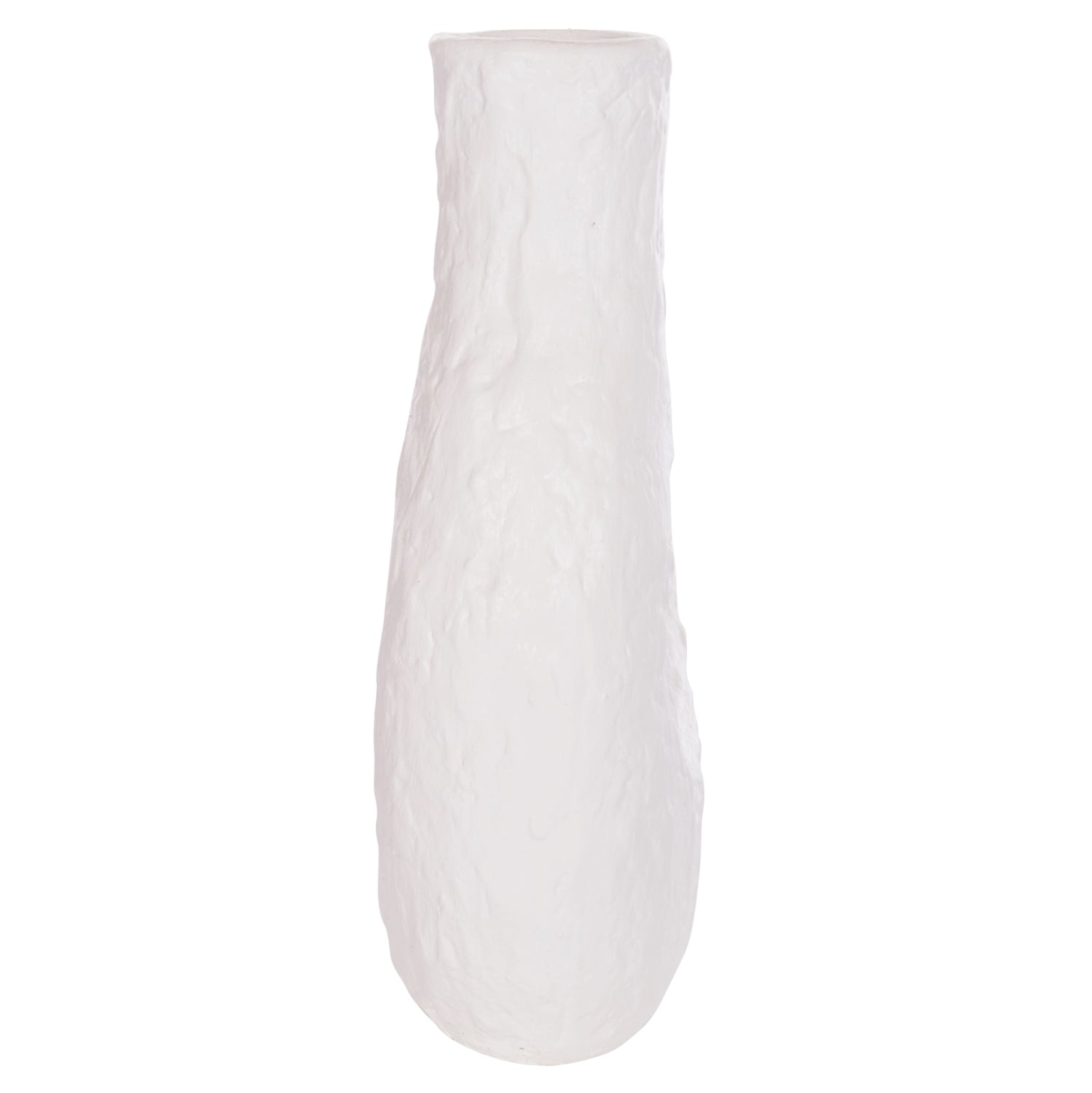 DECORATIVE TABLE VASE NAMENTIS HM4665.02L TERRACOTA IN WHITE COLOR--27x13.5x37Hcm.
