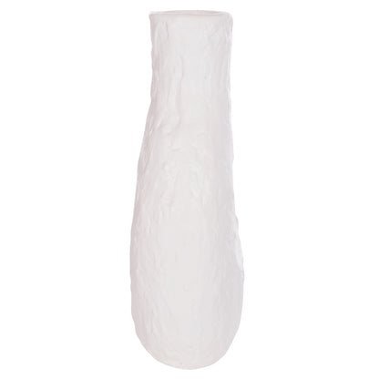 DECORATIVE TABLE VASE NAMENTIS HM4665.02L TERRACOTA IN WHITE COLOR--27x13.5x37Hcm.