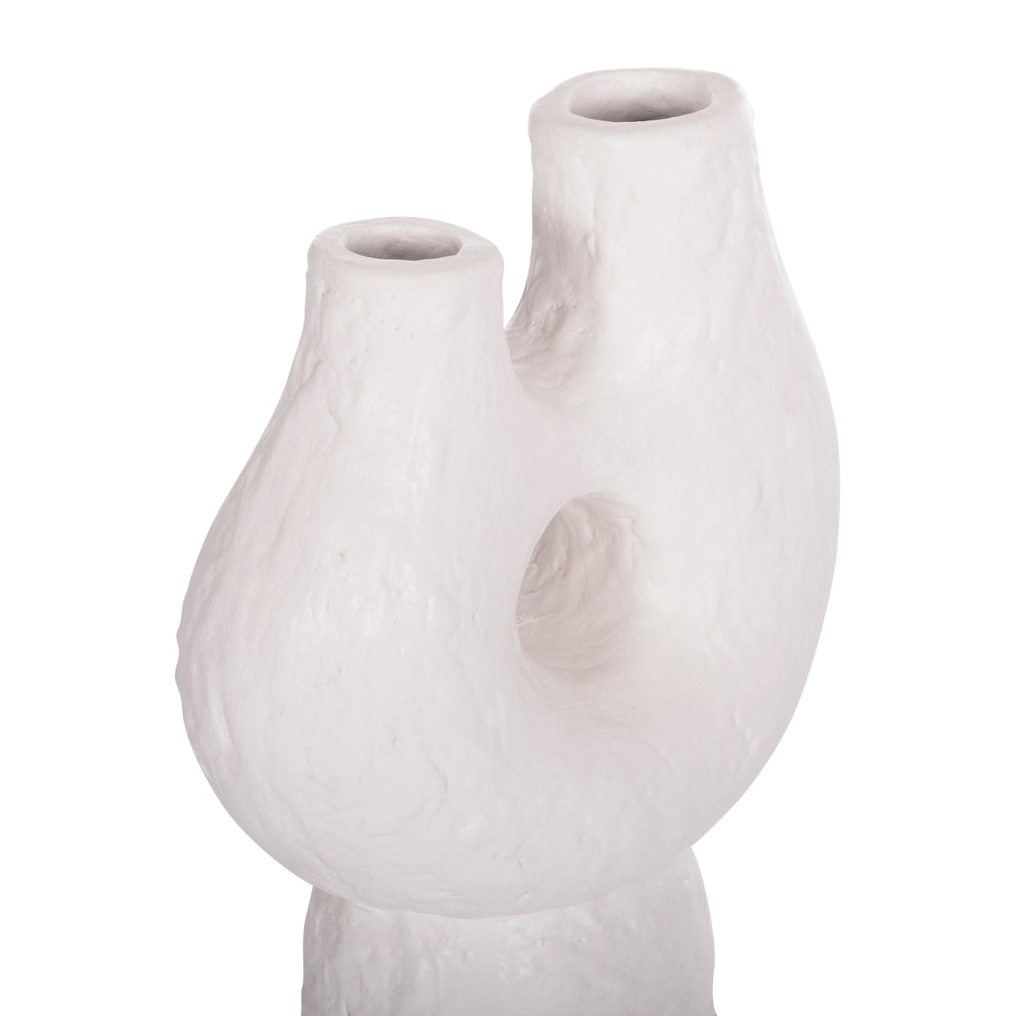DECORATIVE TABLE VASE NAMENTIS HM4665.02S TERRACOTA IN WHITE COLOR--26x15x32.5Hcm.